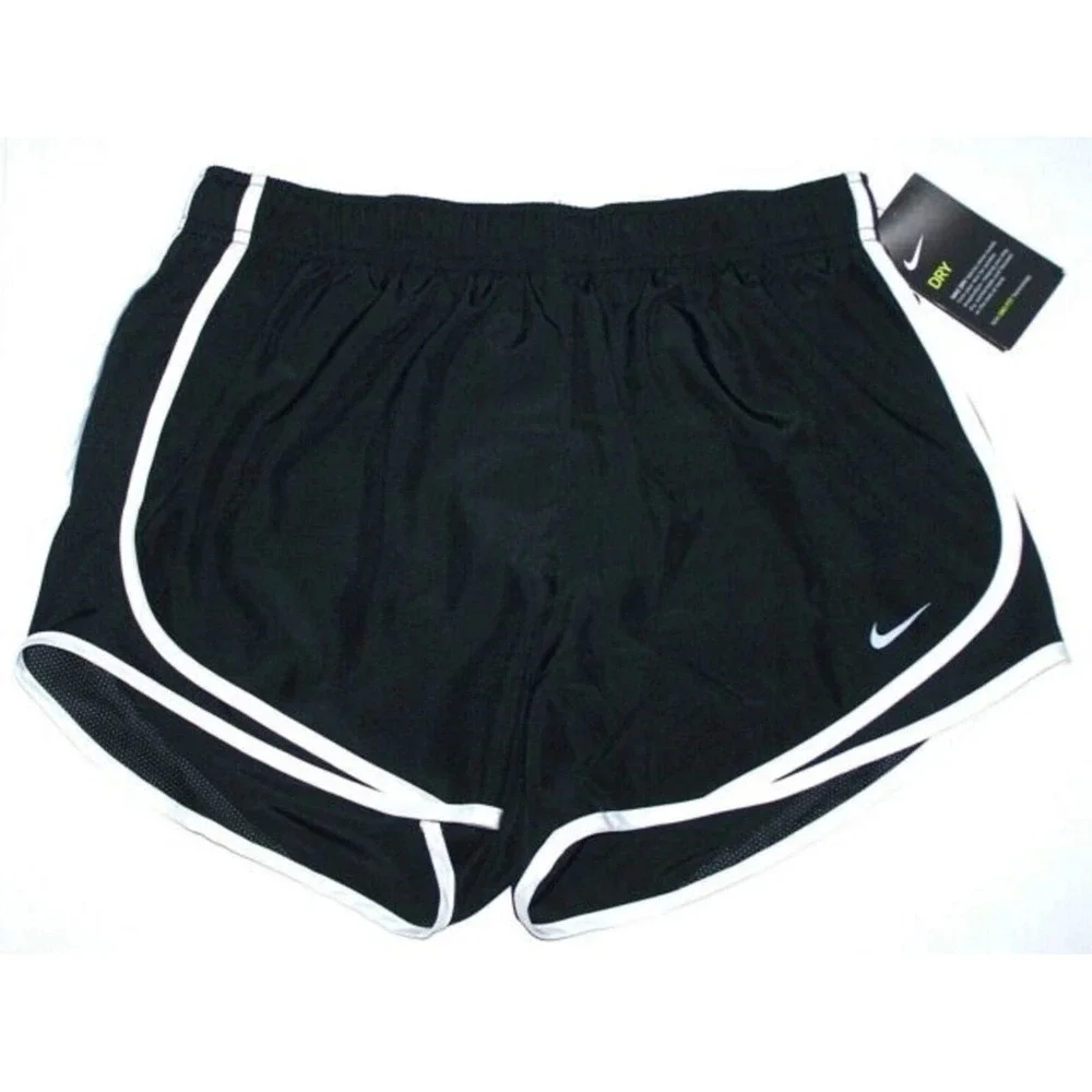 Nike Tempo Running Shorts Womens Black White Mesh Athletic Activewear Sm /#26330
